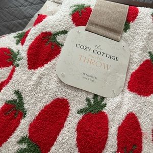 Strawberry throw blanket